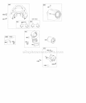 Air Cleaner Blower Housing Diagram and Parts List for 44M977-0001-G5  Briggs and Stratton Engine
